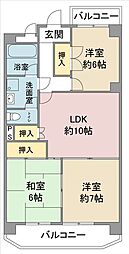 JR東海交通城北線 比良駅 徒歩32分の賃貸マンション 2階3DKの間取り