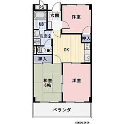 近鉄名古屋線 近鉄長島駅 徒歩10分の賃貸マンション 1階3DKの間取り