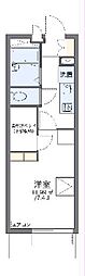 レオパレス菊井 1Kの間取図画像