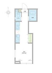 日暮里舎人ライナー 谷在家駅 徒歩6分の賃貸アパート 2階ワンルームの間取り