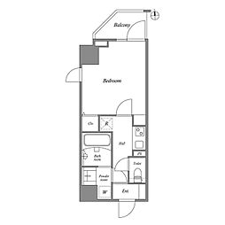 東武伊勢崎線 東向島駅 徒歩4分の賃貸マンション 3階1Kの間取り