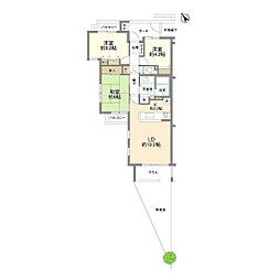 東急ドエル・アルス横浜港南中央 3階3LDKの間取り