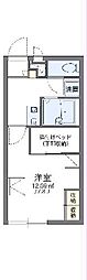 レオパレスハジメ 1Kの間取図画像