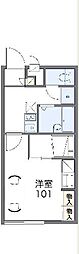 レオパレススカイブルー細畑 1Kの間取図画像