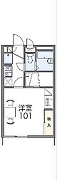 レオパレスファーストウィング 1Kの間取図画像