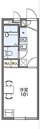 レオパレスApricot 1Kの間取図画像