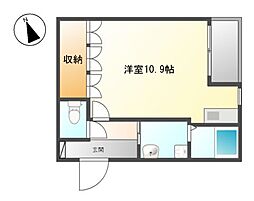ブルーム ワンルームの間取図画像
