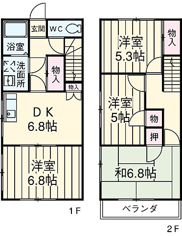 ホームズ ｊｒ埼京線 武蔵浦和駅 徒歩14分 4dk 賃料8 8万円 74 52 賃貸テラスハウス住宅情報