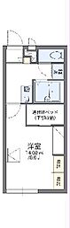 レオパレスペイサージュ 2階1Kの間取り