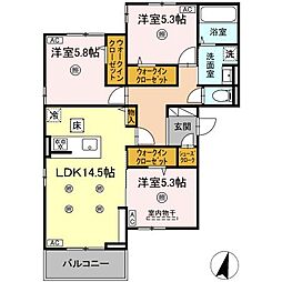 間取図画像 3LDK