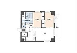 ＳＩＤＥＰＬＡＣＥ　ＪＵＪＯ 7階2LDKの間取り