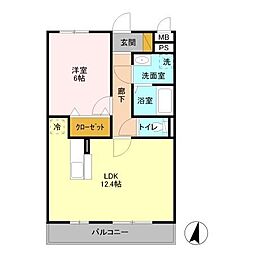 間取図画像 1LDK