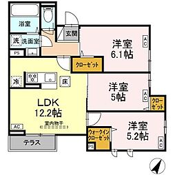 （仮称）杉並区荻窪1丁目 101 1階3LDKの間取り