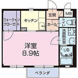 グリーンハイツ大安 1Kの間取図画像