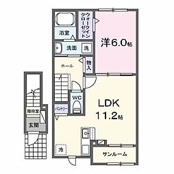 カミーノ　アムレト　II 2階1LDKの間取り