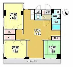 京急本線 杉田駅 バス4分 青砥下車 徒歩3分の賃貸マンション 2階2DKの間取り