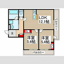 間取図画像 2LDK