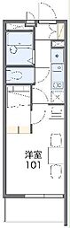 レオパレスKANAME 1Kの間取図画像