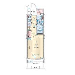 アドバンス名古屋モクシー 1Kの間取図画像