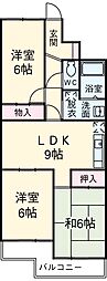 グリーンバレー和合 2階3LDKの間取り