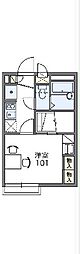 レオパレスアリオン 1Kの間取図画像