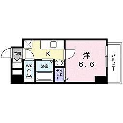 セレナ大阪天満宮 1Kの間取図画像