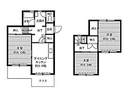 ビレッジハウス笹川37号棟 1階3DKの間取り