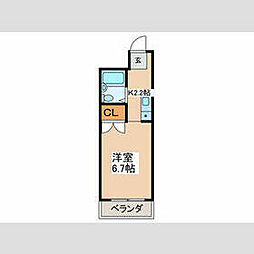都営三田線 志村坂上駅 徒歩12分の賃貸マンション 1階1Kの間取り