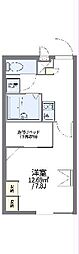 レオパレス灯 1Kの間取図画像