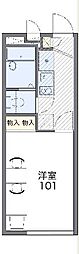 レオパレスエクセル道場北 1Kの間取図画像