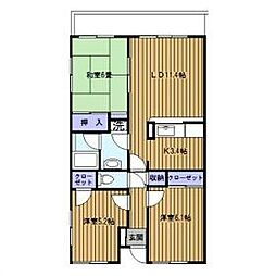 京急本線 上大岡駅 バス8分 隨縁寺下車 徒歩5分の賃貸マンション 1階3LDKの間取り