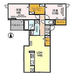 間取図画像 2LDK