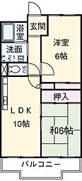 パティオクラブ滝ノ水 2LDKの間取図画像