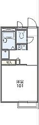 レオパレスサンフレンド 1Kの間取図画像