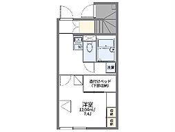 レオパレスCIEL 1Kの間取図画像