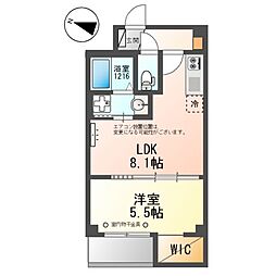 charme・toit（シャルム・トワ） 3階1LDKの間取り