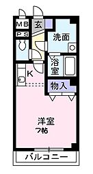 サンモール津田沼 ワンルームの間取図画像