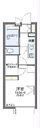 レオパレスＮＡＮＰＥＩ 2階1Kの間取り
