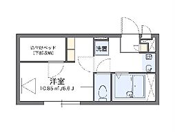 レオパレスクロスウィステリア 103 1階1Kの間取り