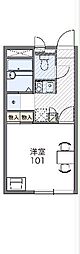 レオパレスエスペーロ 1Kの間取図画像