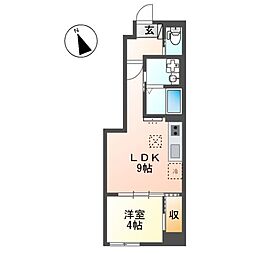JR中央線 立川駅 バス39分 長円寺前下車 徒歩2分の賃貸アパート 1階1LDKの間取り