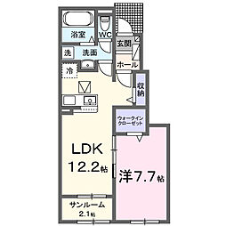 グラン・ソレイユ M 1LDKの間取図画像