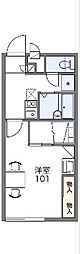 レオパレス蒲郡 1Kの間取図画像