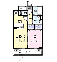間取図画像 1LDK