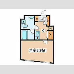 都営三田線 志村三丁目駅 徒歩4分の賃貸マンション 1階1Kの間取り