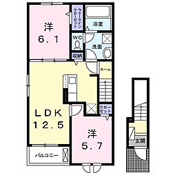 間取図画像 2LDK