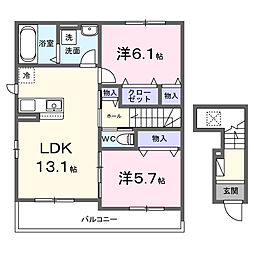 間取図画像 2LDK