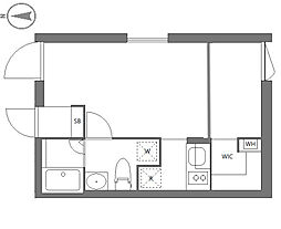 都営大江戸線 落合南長崎駅 徒歩3分の賃貸マンション 1階1DKの間取り