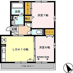 間取図画像 2LDK