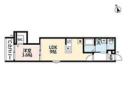 ｒｏｂｏｔ　ｈｏｍｅ　松戸新田II 2階1LDKの間取り